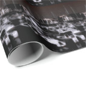 Night harbour digitaal effect van stijl "impressie cadeaupapier (Rol Hoek)
