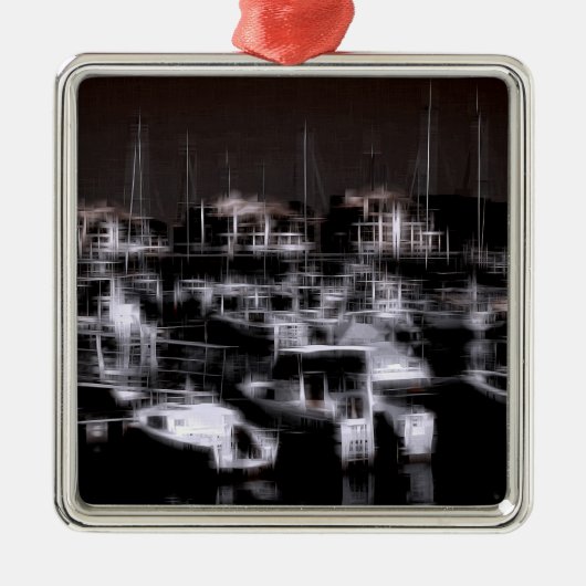 Night harbour digitaal effect van stijl "impressie metalen ornament (Voorkant)