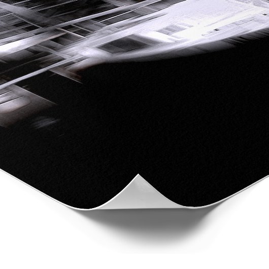 Night harbour digitaal effect van stijl "impressie poster (Hoek)