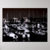 Night harbour digitaal effect van stijl "impressie poster (Voorkant)