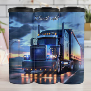 Night Haul Blue Chrome Truck Thermosbeker