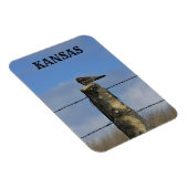 Night Hawk die slaapt op een Stone Post Magnet Magneet (Rechterzijde)