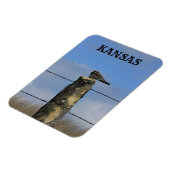 Night Hawk die slaapt op een Stone Post Magnet Magneet (Linkerzijde)