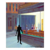 Night Hawks door Edward Hopper (Gewijzigd) Foto Afdruk (Voorkant)