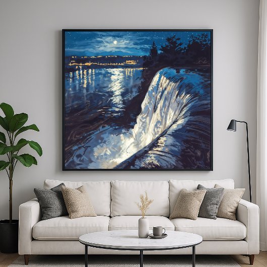 Night Herfsten - Painterly Natuur Illustration Sty Poster