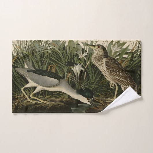 Night Heron, Qua Bird, Audubon's Birds of America Bad Handdoek (Handdoek)