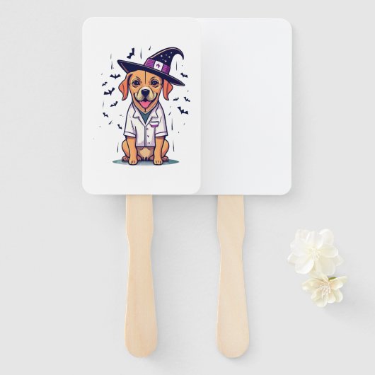 Night Howls en Gezondheidszorg Een Spooky Verpleeg Handwaaier (Voorkant en achterkant)