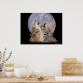 Night Howls (Wolven) Poster (Keuken)