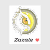 Night Hunter | 2"x 2" sticker - Glanzend transpara (Vel)