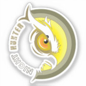 Night Hunter | 2"x 2" sticker - Glanzend transpara (Voorkant)