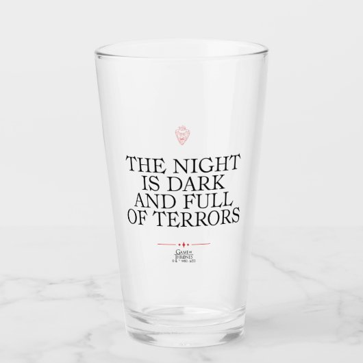Night is Dark and Full of Terrors Glas (Voorkant)