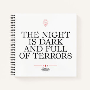 Night is Dark and Full of Terrors Notitieboek