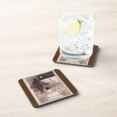 Night is een donker schaduwMan Bier Onderzetter (Rechterzijde)