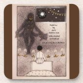 Night is een donker schaduwMan Bier Onderzetter (Voorkant)