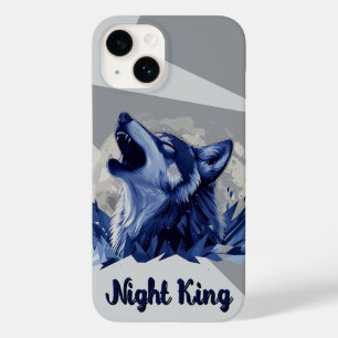 Night King: een huilende wolf met maan Case-Mate iPhone 14 Hoesje
