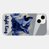 Night King: een huilende wolf met maan Case-Mate iPhone Case (Achterkant (horizontaal))