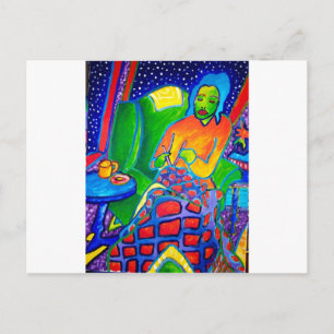 Night Knitting beroemd gemaakt door Piliero Briefkaart