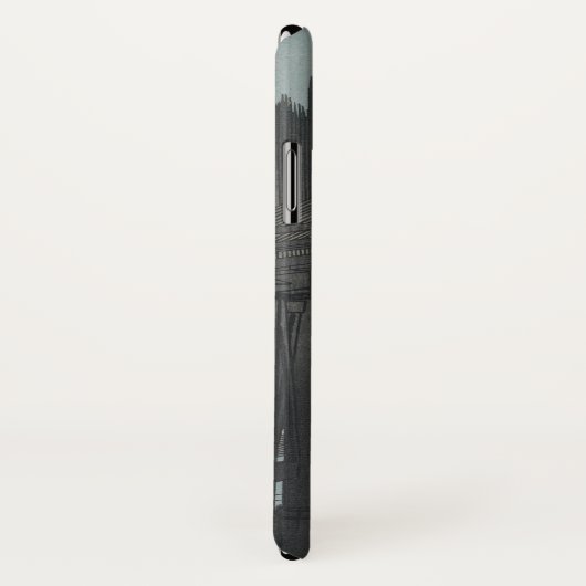 Night Kyobashi Bridge  Ukiyo-e Japanse kunst Case-Mate iPhone Case (Achterkant / rechts)