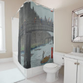 Night Kyobashi Bridge  Ukiyo-e Japanse kunst Douchegordijn (In situ)