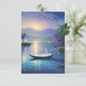 Night Lake Graphic Bedankkaart (Staand voorkant)