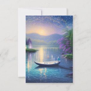 Night Lake Graphic Bedankkaart