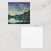 Night Lake Graphic Vierkante Visitekaartje (Voorkant / Achterkant)