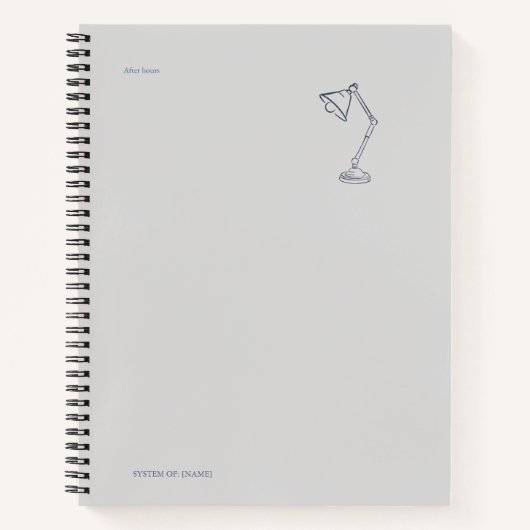 Night Lamp-Midnight Cartographer  Notitieboek (Voorkant)