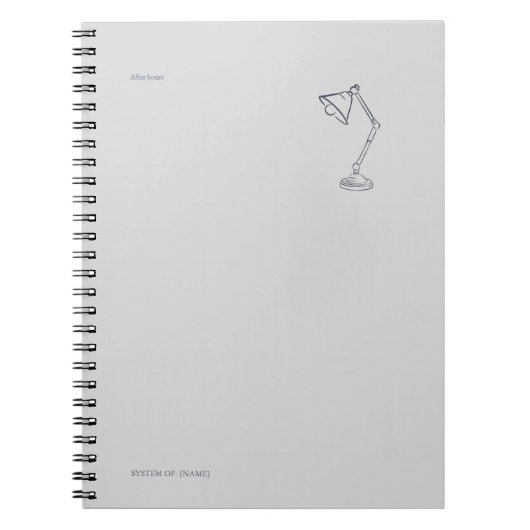 Night Lamp-Midnight Cartographer  Notitieboek (Voorkant)