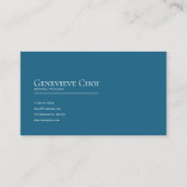 Night Landscape Gold Floral Turquoise Lake Visitekaartje (Achterkant)