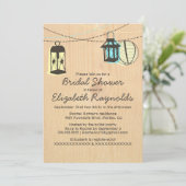 Night Lantern Bridal Shower Invitations Kaart (Staand voorkant)