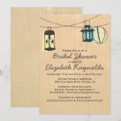 Night Lantern Bridal Shower Invitations Kaart (Voorkant / Achterkant)