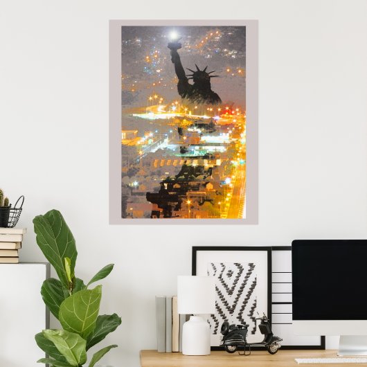 Night Liberty Poster (Thuiskantoor)