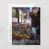 Night Life on Broadway - New York Briefkaart (Voorkant / Achterkant)