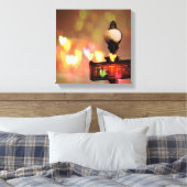 Night Life Paris Canvas Afdruk (Insitu (Slaapkamer))
