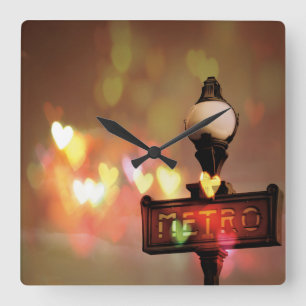 Night Life Paris Vierkante Klok