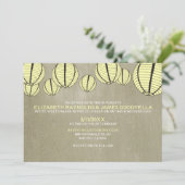 Night Light Wedding Invitations Kaart (Staand voorkant)