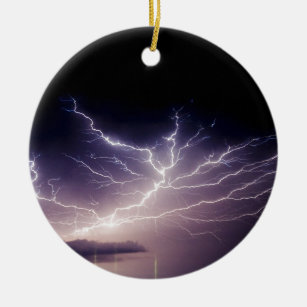 Night Lightning Keramisch Ornament