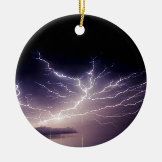 Night Lightning Keramisch Ornament (Voorkant)