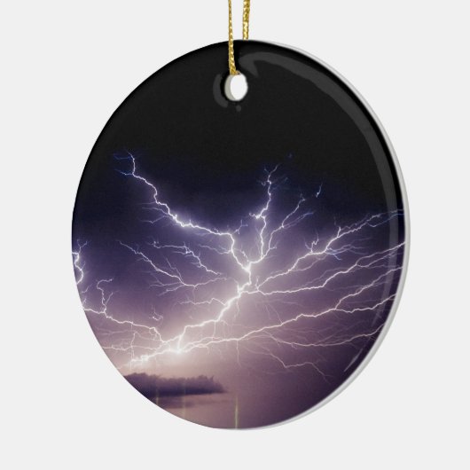 Night Lightning Keramisch Ornament (Links)