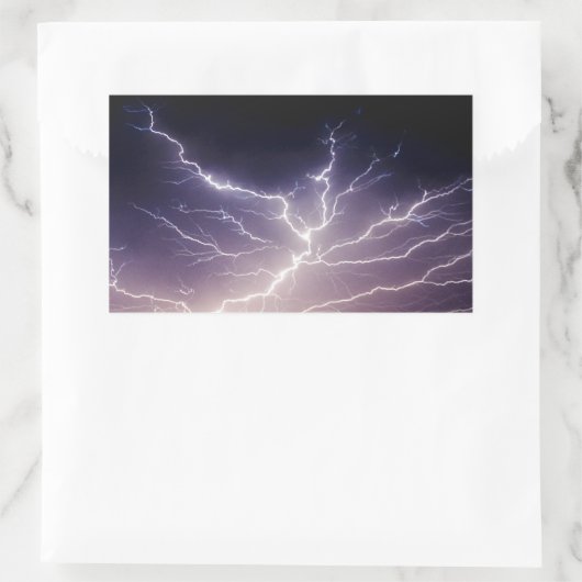 Night Lightning Rechthoekige Sticker (Tas)