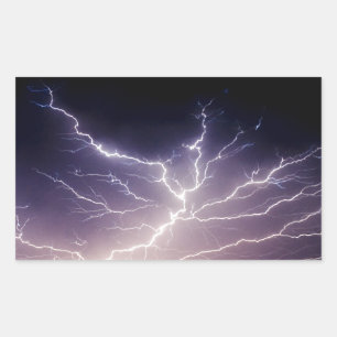 Night Lightning Rechthoekige Sticker