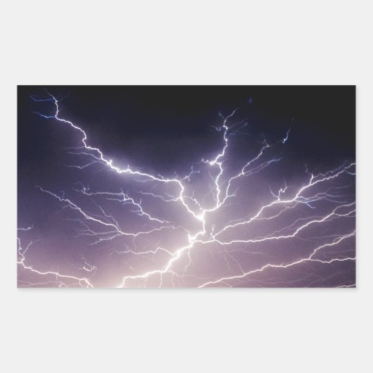Night Lightning Rechthoekige Sticker (Voorkant)