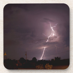 Night lightning Storm wolken Drankjes Onderzetter