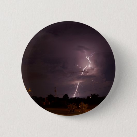 Night lightning Storm wolken Ronde Button 5,7 Cm (Voorkant)