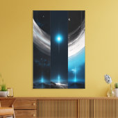 Night Lights Canvas Afdruk (Insitu (Woonkamer))