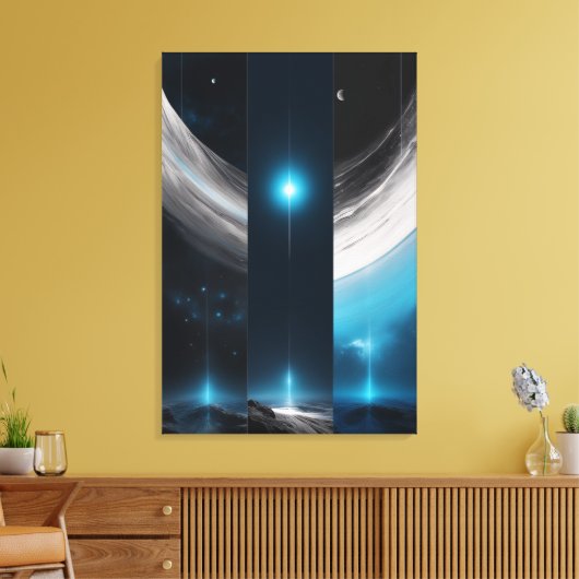 Night Lights Canvas Afdruk (Insitu (Woonkamer))