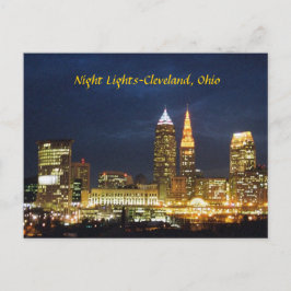 Night Lights Cleveland Ohio Briefkaart