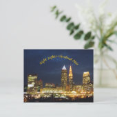 Night Lights Curve Cleveland Ohio Briefkaart (Staand voorkant)