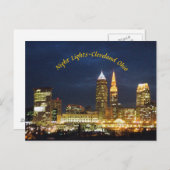 Night Lights Curve Cleveland Ohio Briefkaart (Voorkant / Achterkant)