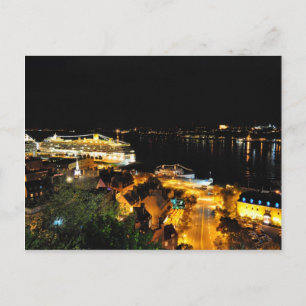 Night Lights Levis Quebec City Skyline Briefkaart